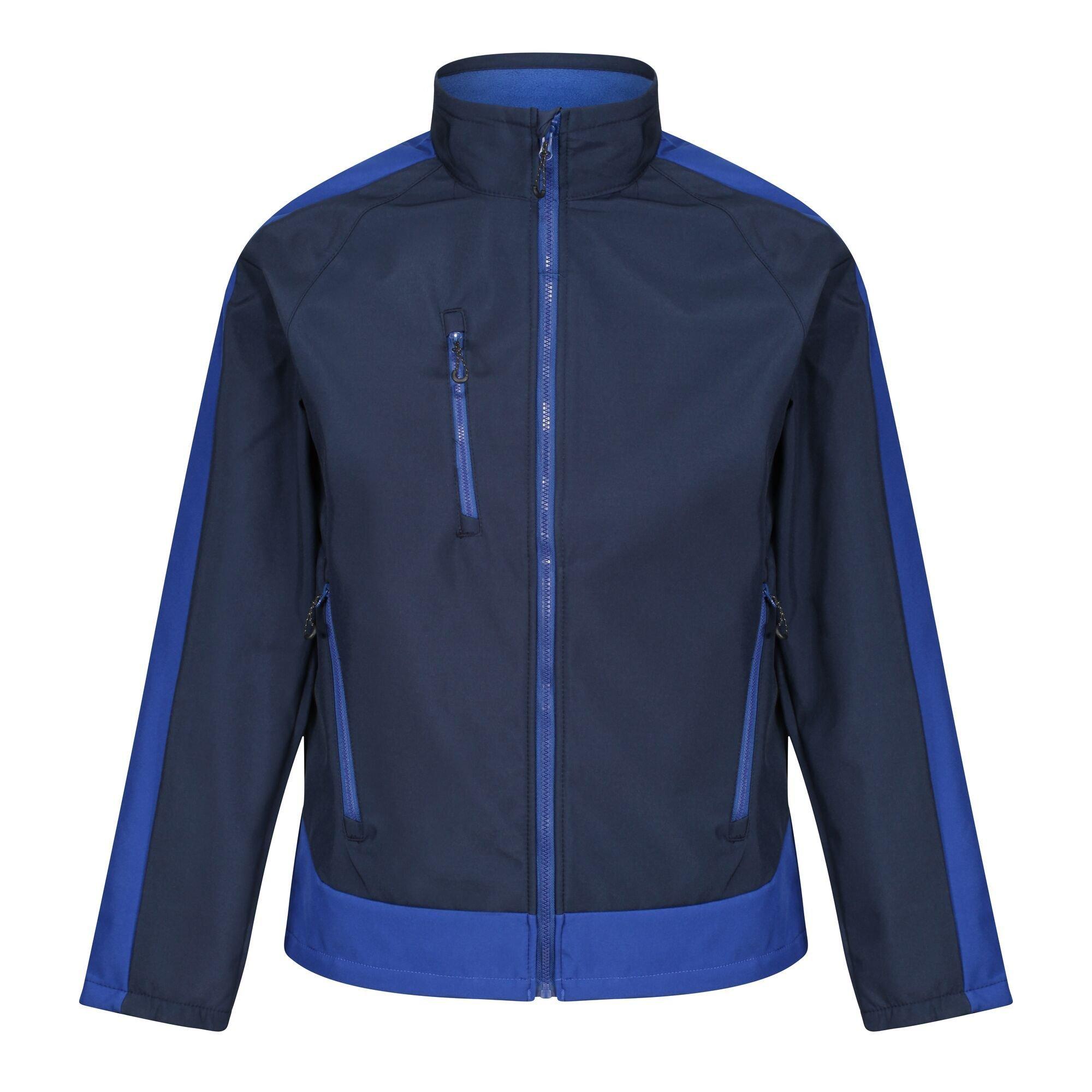 Image of Softshelljacke Mit Kontrastdetails, Dreilagig Herren Blau L