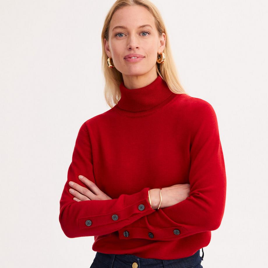 La Redoute Collections Pull col roulé en fine maille  