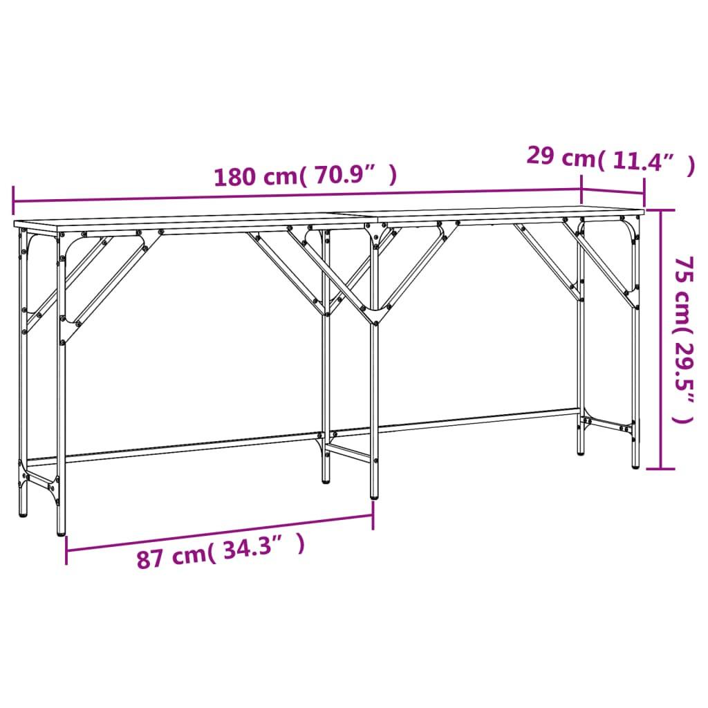 VidaXL Table console bois d'ingénierie  