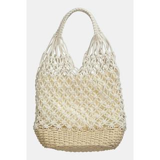 Ulla Popken Geknotete Tasche Flechtboden Doppelgriff  