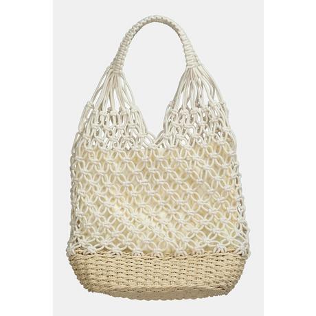 Ulla Popken Geknotete Tasche Flechtboden Doppelgriff  