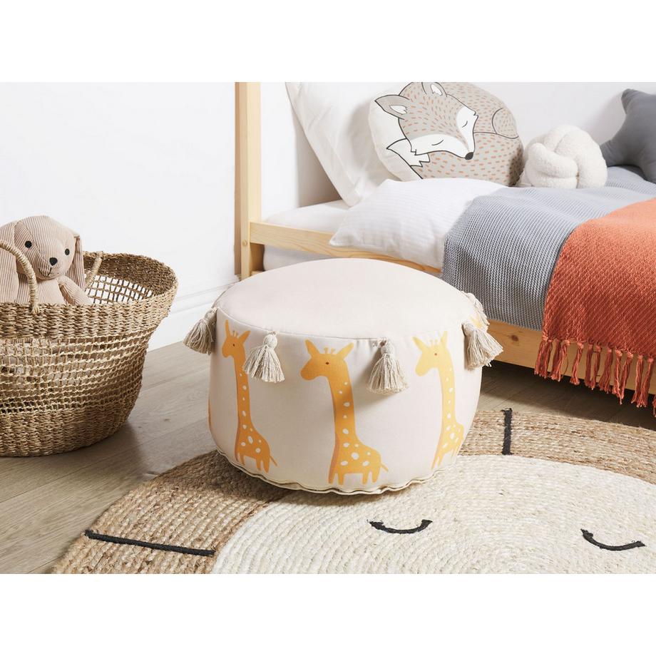 Beliani Pouf pour enfants en Coton Boho KARTEE  