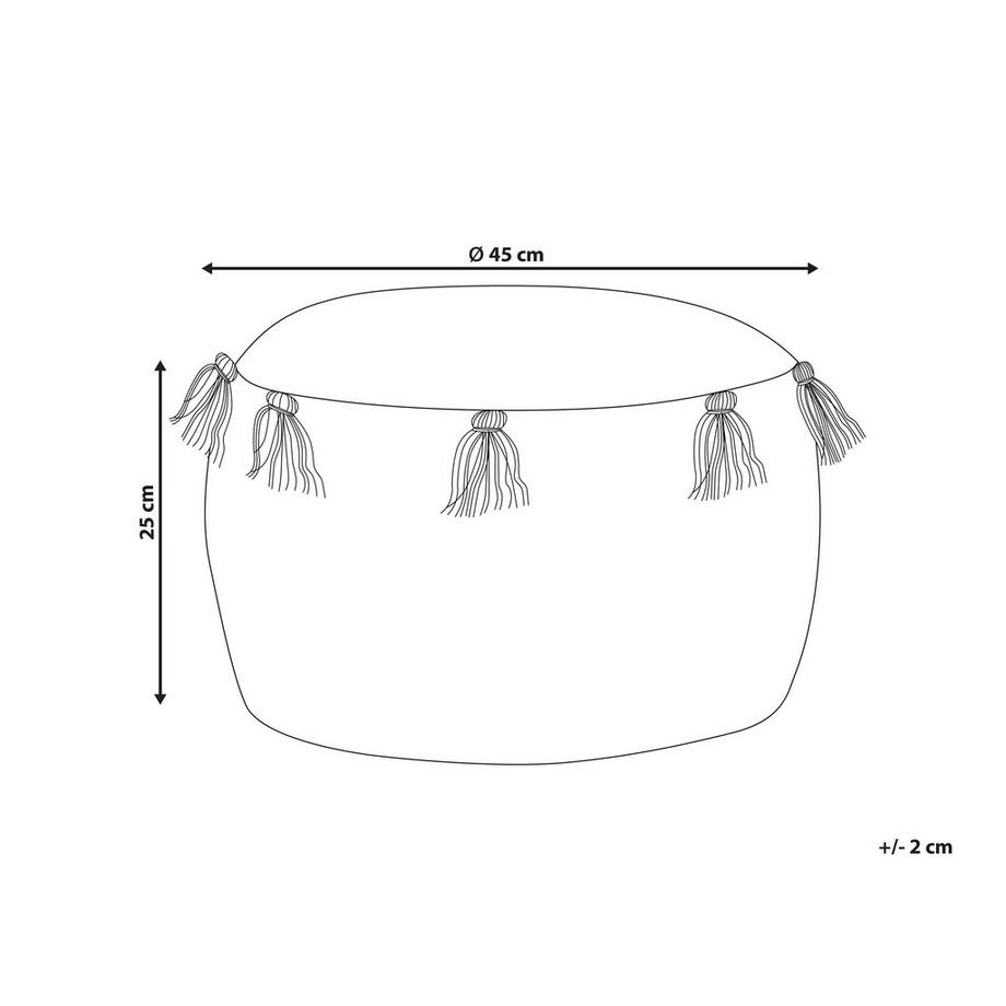 Beliani Pouf pour enfants en Coton Boho KARTEE  