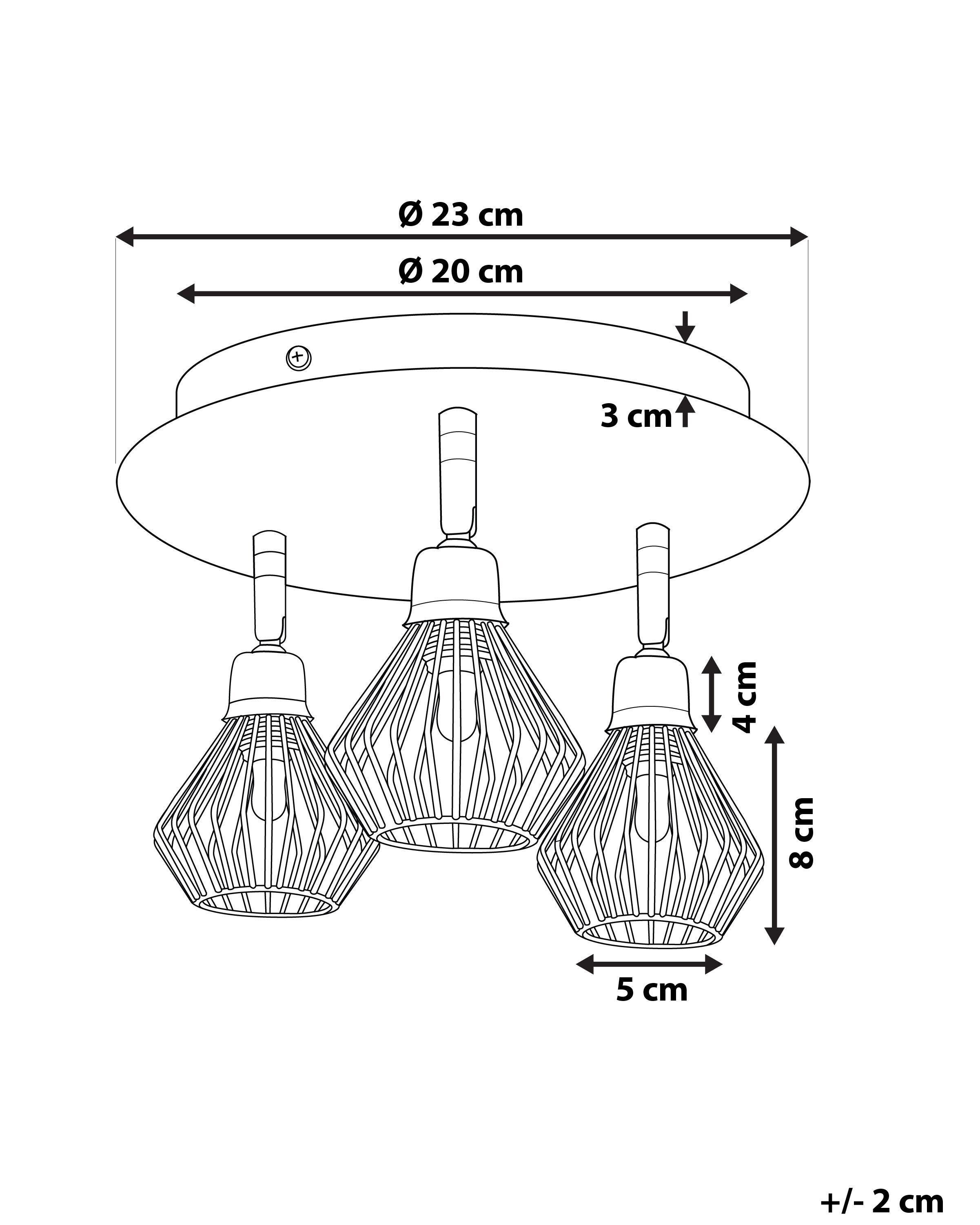 Beliani Deckenlampen aus Metall Modern VOLGA  