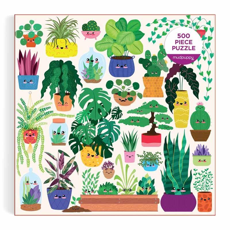 mudpuppy  Family Puzzle, Happy Plants 500 pcs, Mudpuppy 