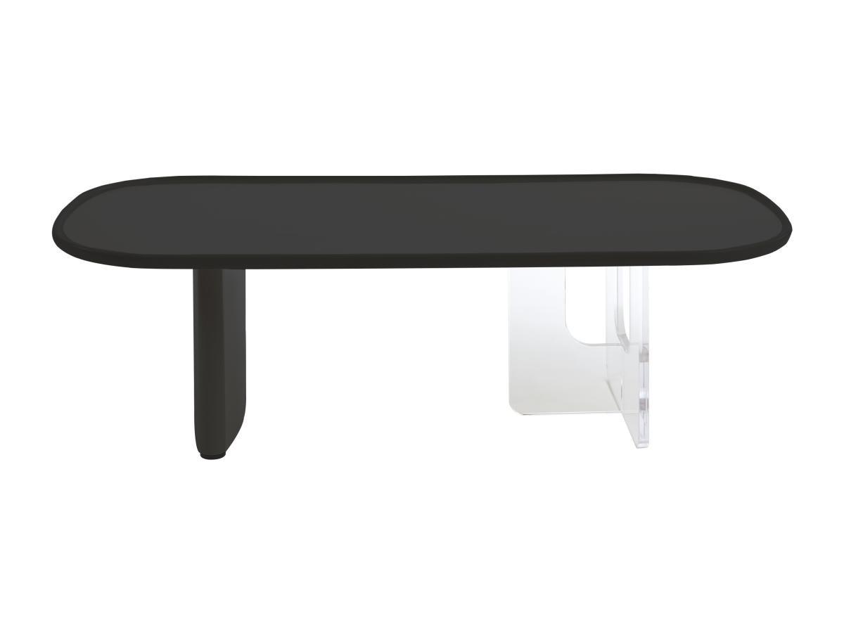 PASCAL MORABITO Table basse en MDF et acrylique - Noir et transparent - RASIA de Pascal Morabito  