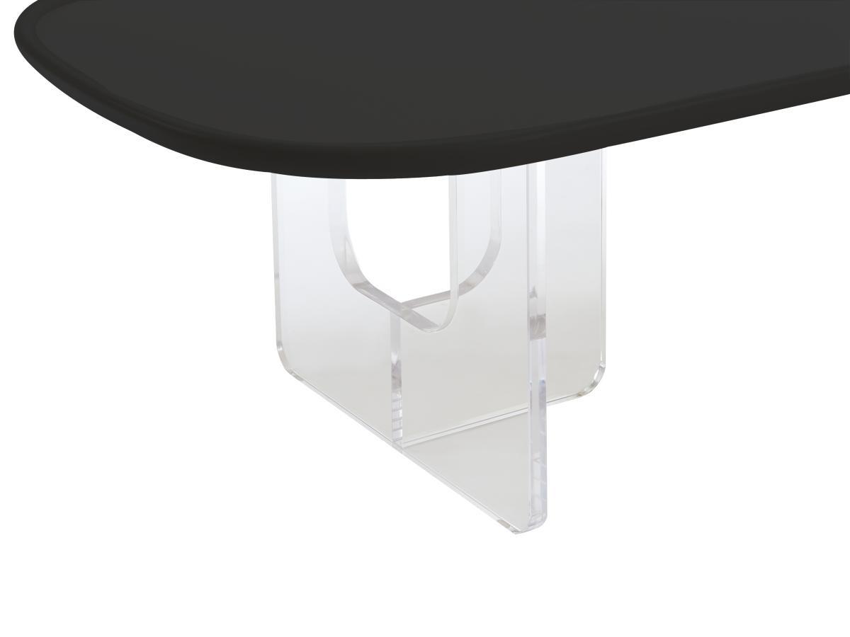 PASCAL MORABITO Table basse en MDF et acrylique - Noir et transparent - RASIA de Pascal Morabito  