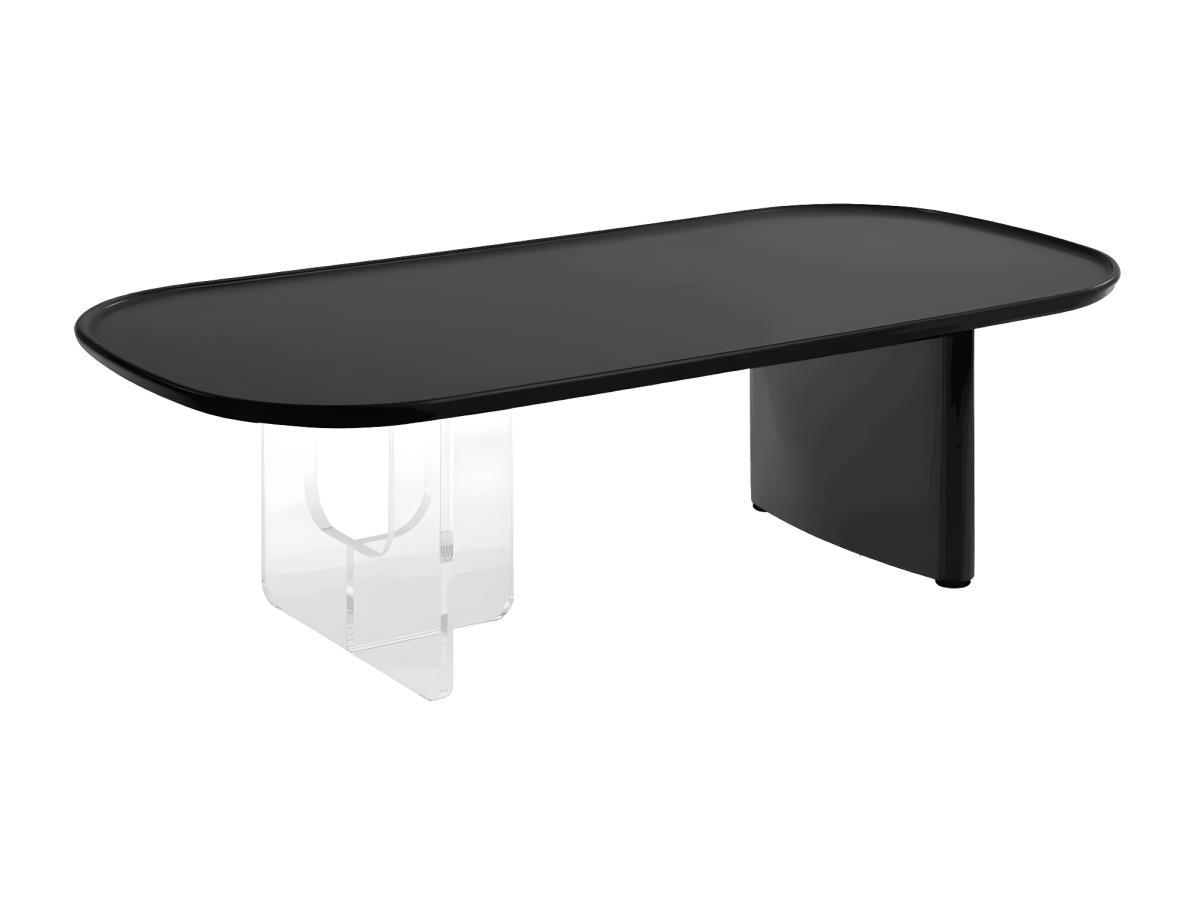 PASCAL MORABITO Table basse en MDF et acrylique - Noir et transparent - RASIA de Pascal Morabito  