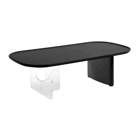 PASCAL MORABITO Table basse en MDF et acrylique - Noir et transparent - RASIA de Pascal Morabito  