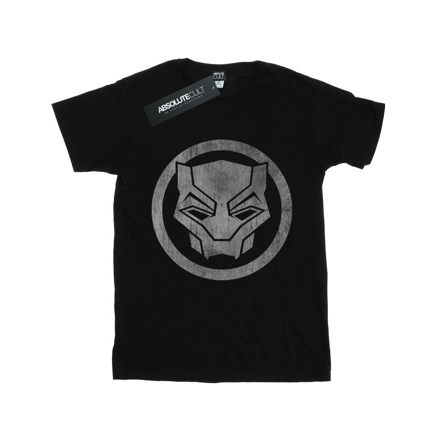Image of Black Panther Distressed Icon Tshirt Damen Schwarz M