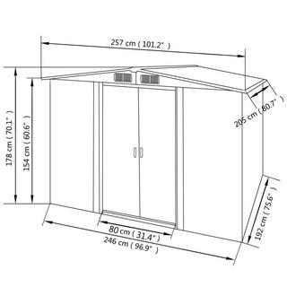 VidaXL Abri de jardin acier  