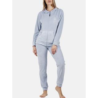 Admas  Pyjama Hausanzug Hose Jacke mit Reißverschluss Soft Home 