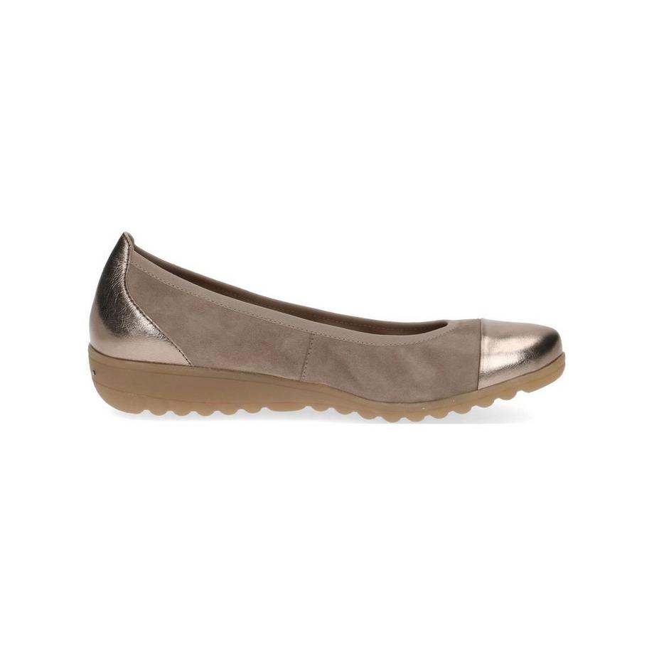 CAPRICE Ballerinas mit Metallic Zehenkappe und Ferse  