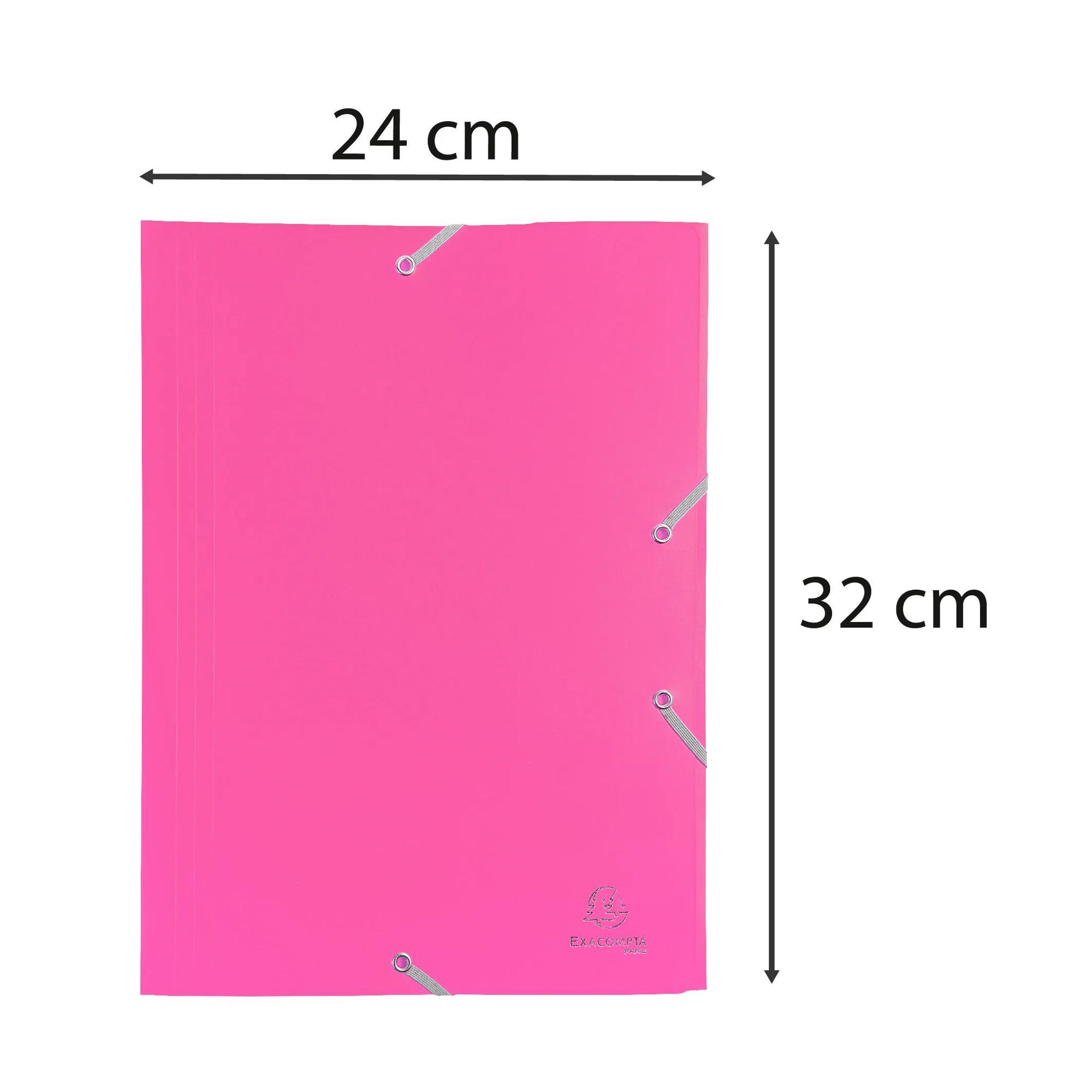 Exacompta Sammelmappe mit Gummizug und 3 Klappen, aus PP 400µ, Eco, blickdicht, für Format DIN A4 - x 30  