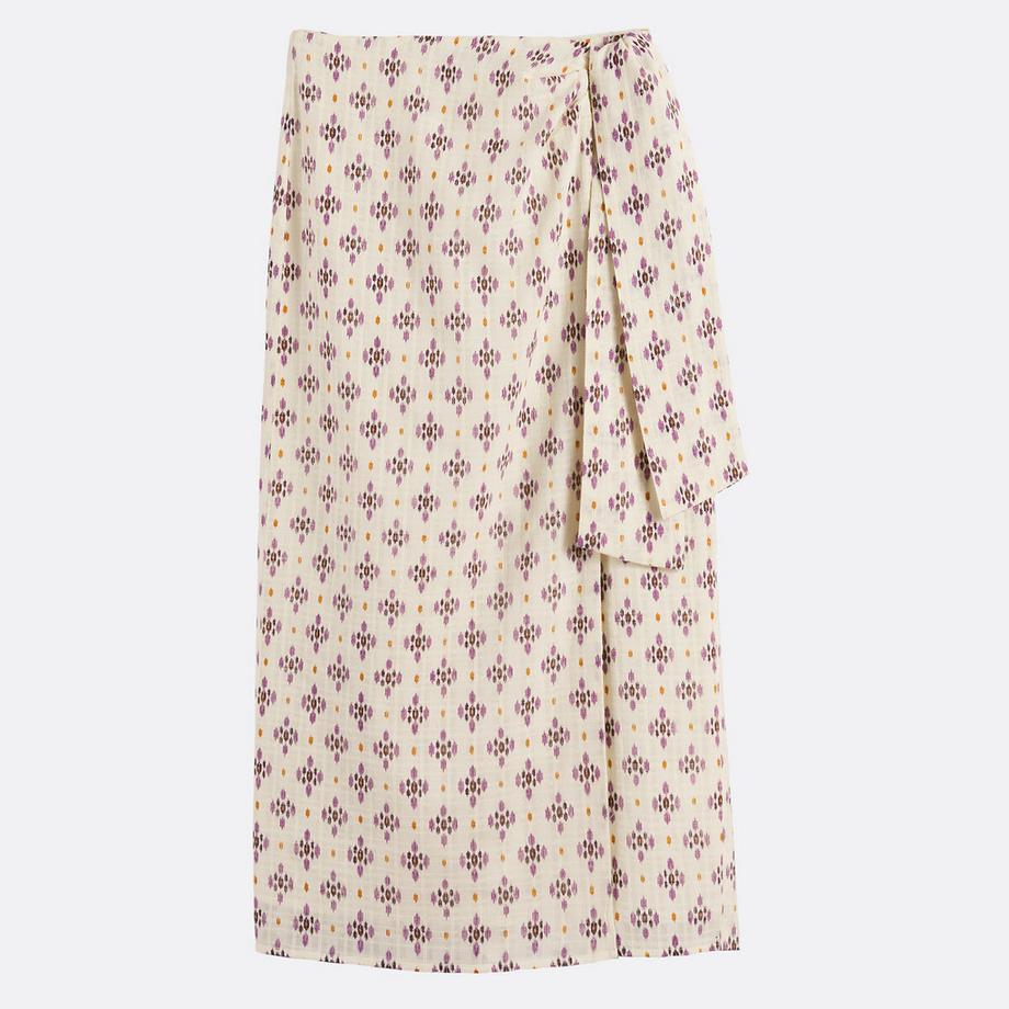 La Redoute Collections Gonna a portafoglio midi stampata da annodare  