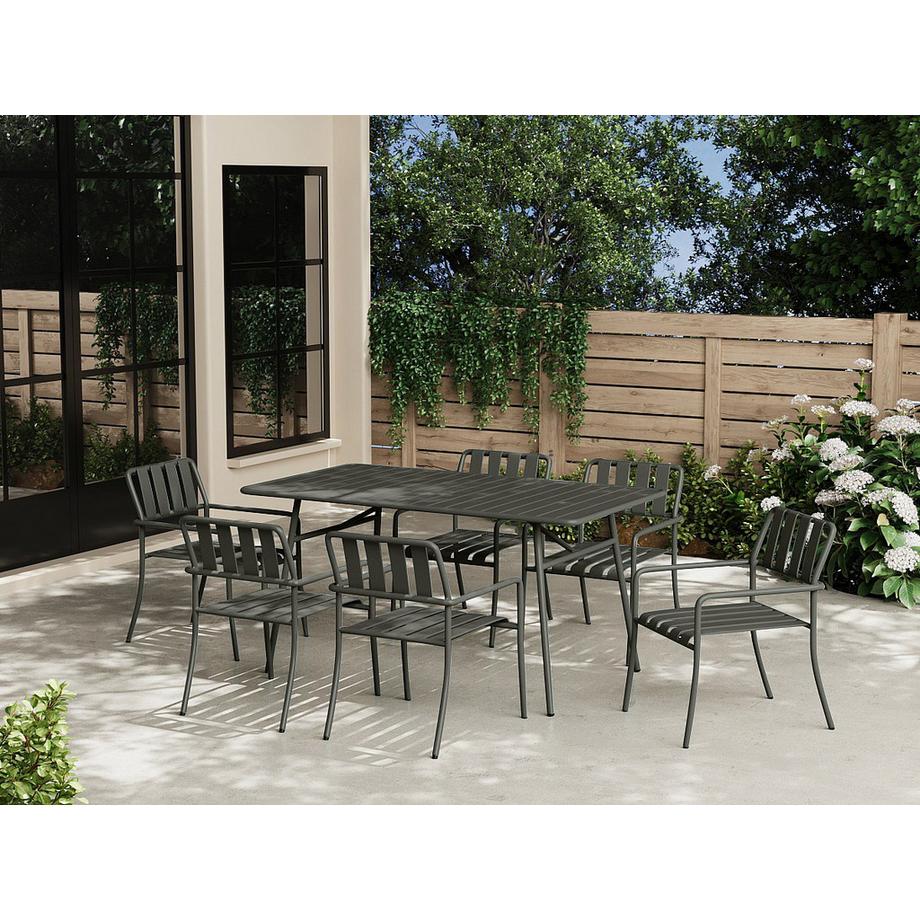 Vente-unique Ensemble table et chaise de jardin BIRMOS  