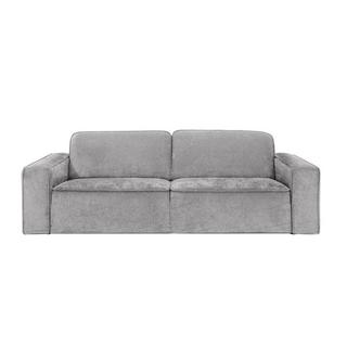 Vente-unique Sofa 3-Sitzer - Stoff - Hellgrau - MINATA  