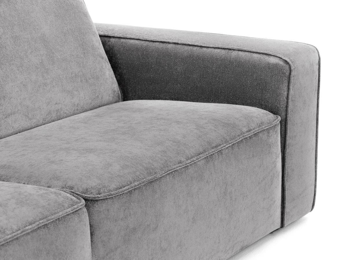 Vente-unique Sofa 3-Sitzer - Stoff - Hellgrau - MINATA  