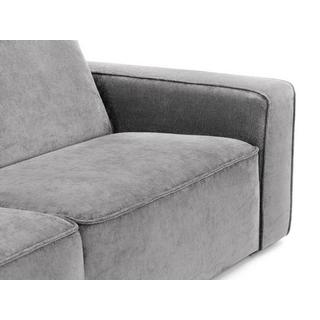 Vente-unique Sofa 3-Sitzer - Stoff - Hellgrau - MINATA  