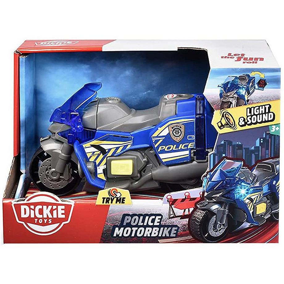 Dickie  Police Motorrad mit Licht & Sound 