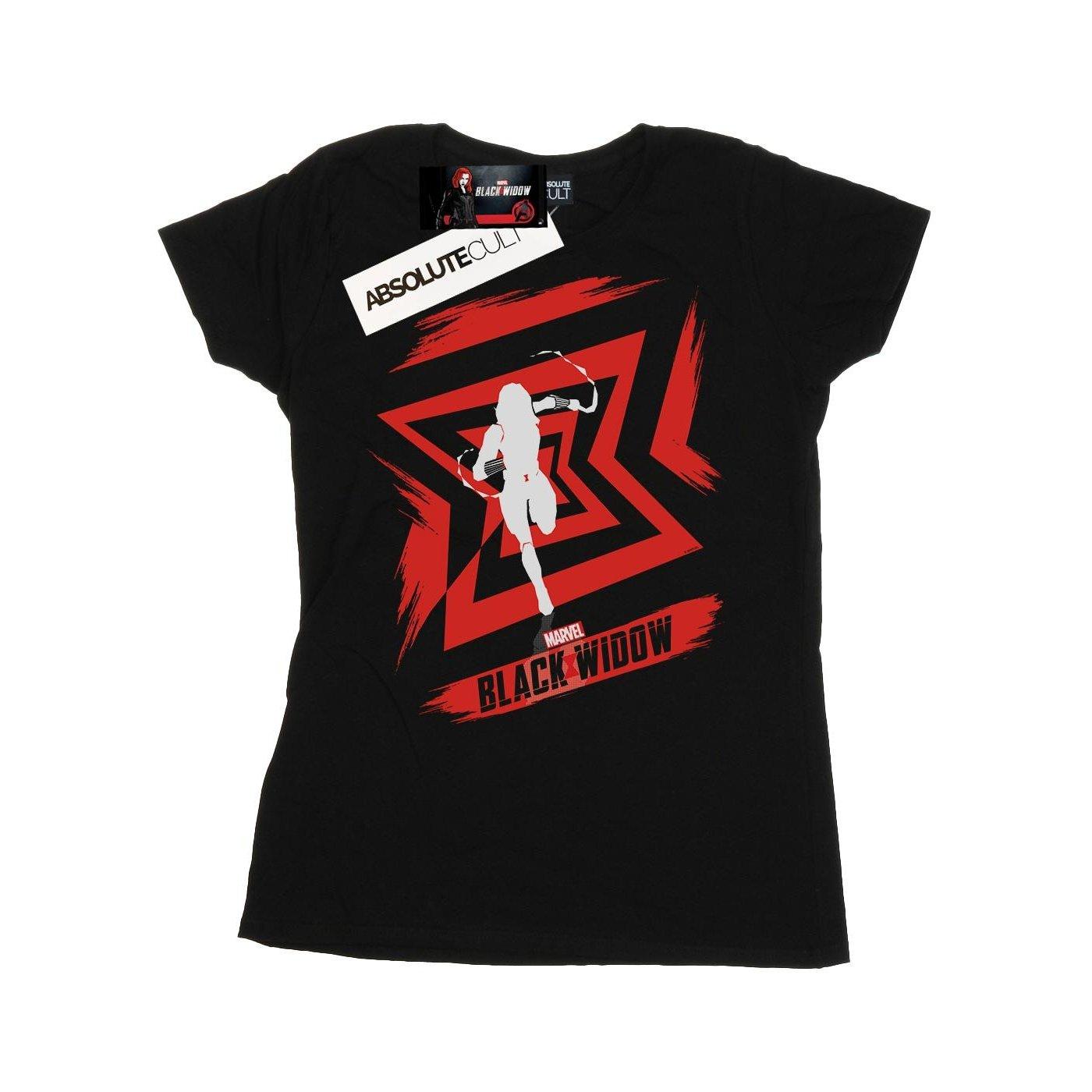 Image of Black Widow Movie Icon Run Tshirt Damen Schwarz XL