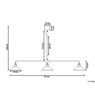 Beliani Lampe suspension en Métal Industriel MONTONE  