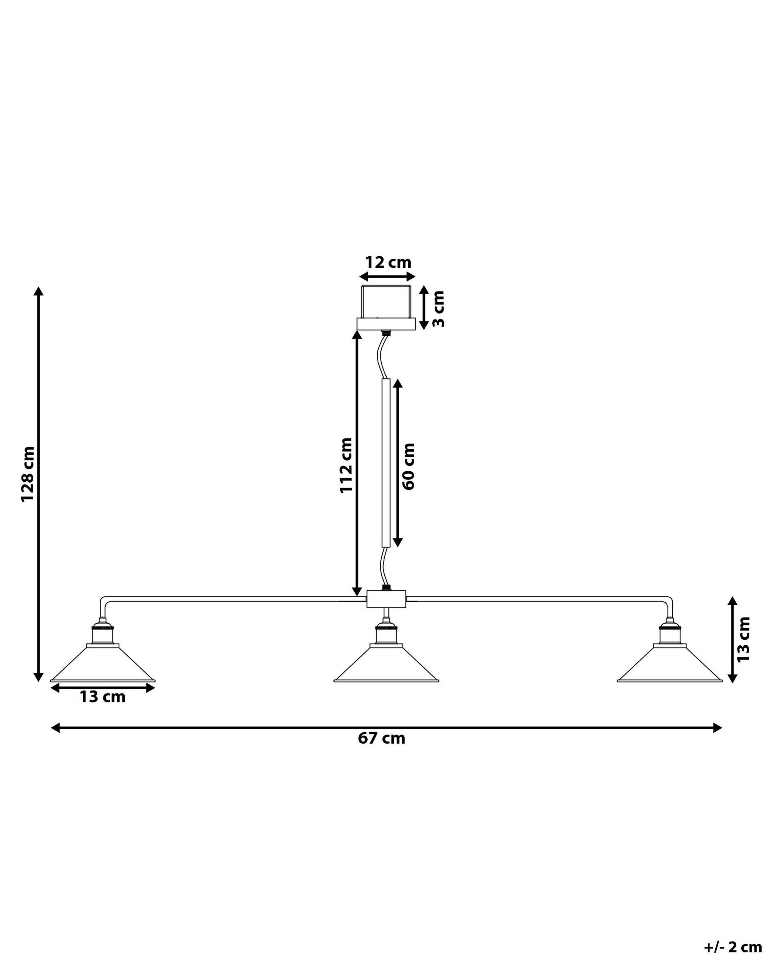 Beliani Lampe suspension en Métal Industriel MONTONE  