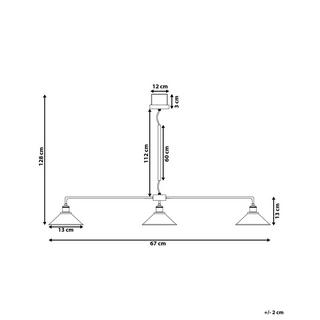 Beliani Lampe suspension en Métal Industriel MONTONE  