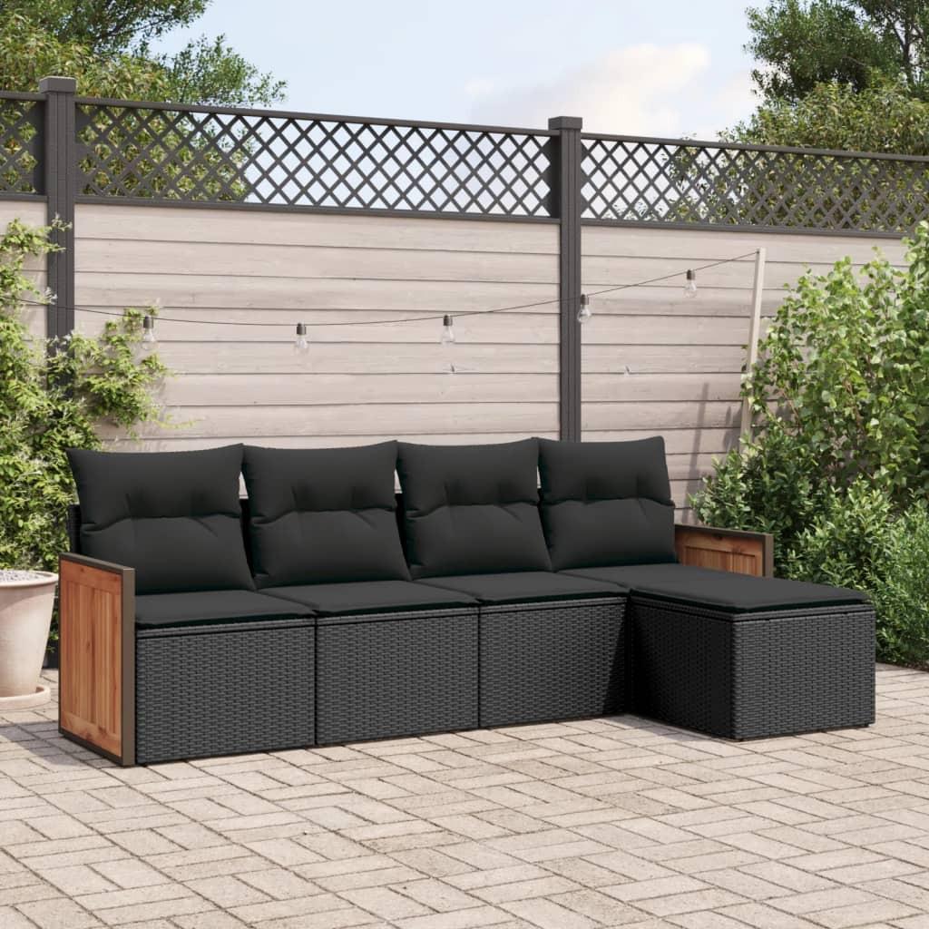 VidaXL Ensemble de canapés de jardin rotin synthétique  