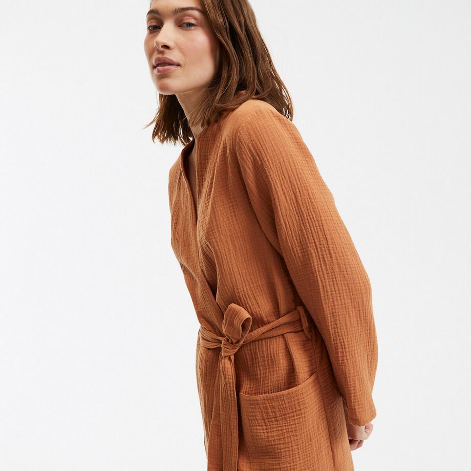 La Redoute Collections Kimono Bademantel aus Baumwollgaze  