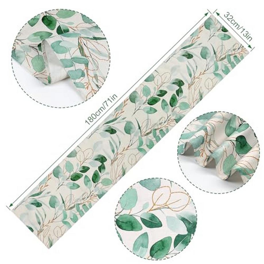 Alopini Abwaschbarer Vintage-Tischläufer für Esszimmer und Küche  