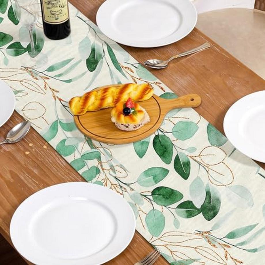 Alopini Abwaschbarer Vintage-Tischläufer für Esszimmer und Küche  