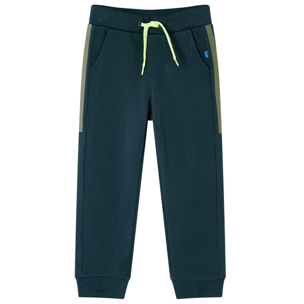 Image of Kinder Trainingshose Baumwolle Unisex Grün 140