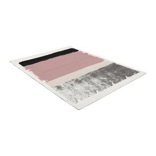 Vente-unique  Tapis 160 x 230 cm - Rose, gris et blanc -  CAMDEN 