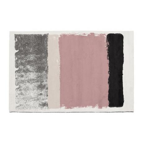 Vente-unique  Tapis 160 x 230 cm - Rose, gris et blanc -  CAMDEN 