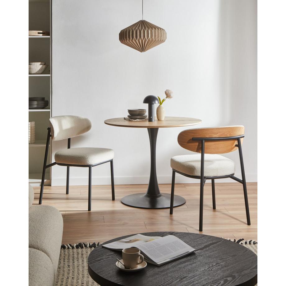 Beliani Set di 2 sedie da pranzo en Bouclé Scandinavo WINTON  