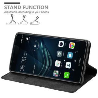 Cadorabo  Housse compatible avec Huawei P9 PLUS - Coque de protection avec fermeture magnétique, fonction de support et compartiment pour carte 