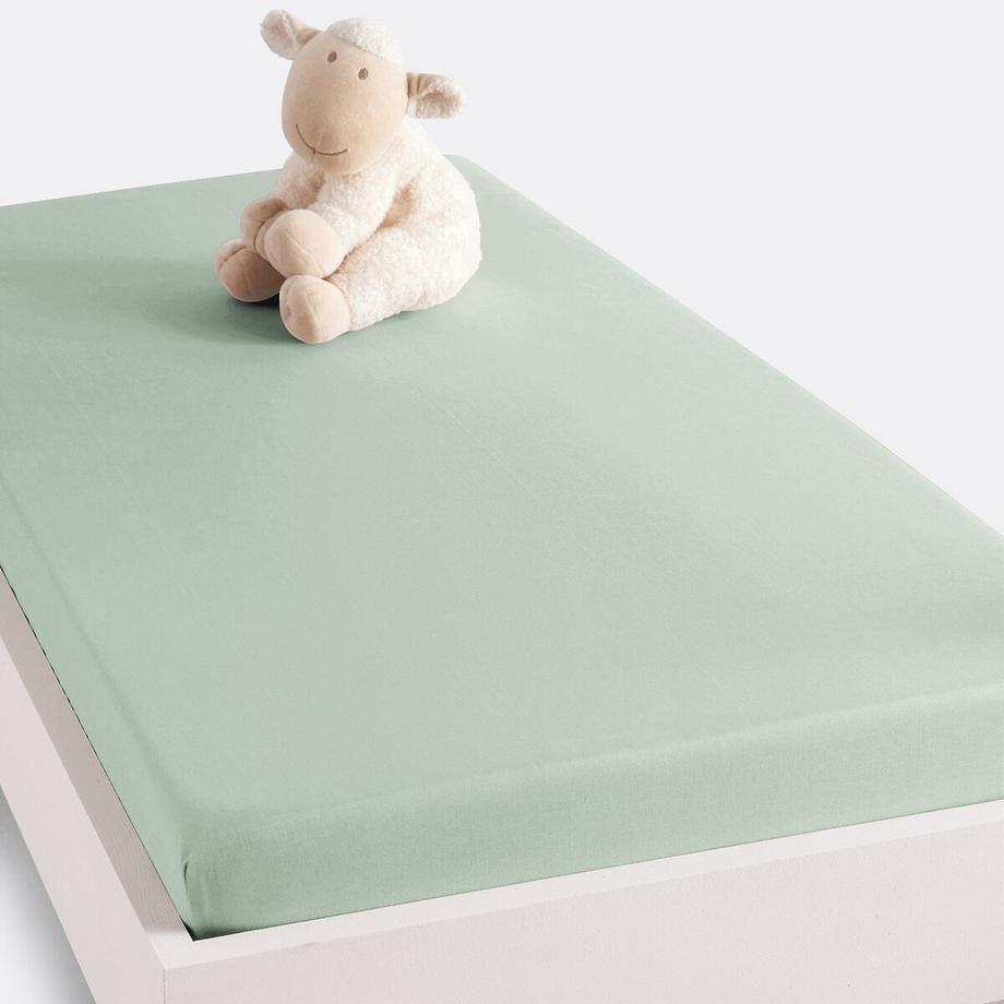 Drap housse enfant uni en polycoton