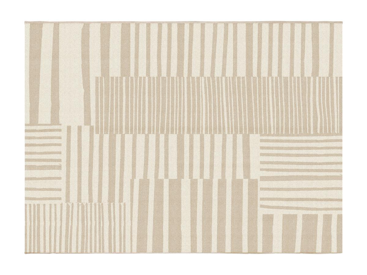 Vente-unique  Designer-Teppich - Indoor oder Outdoor - 150 x 200 cm - Beige - CLAIRA 