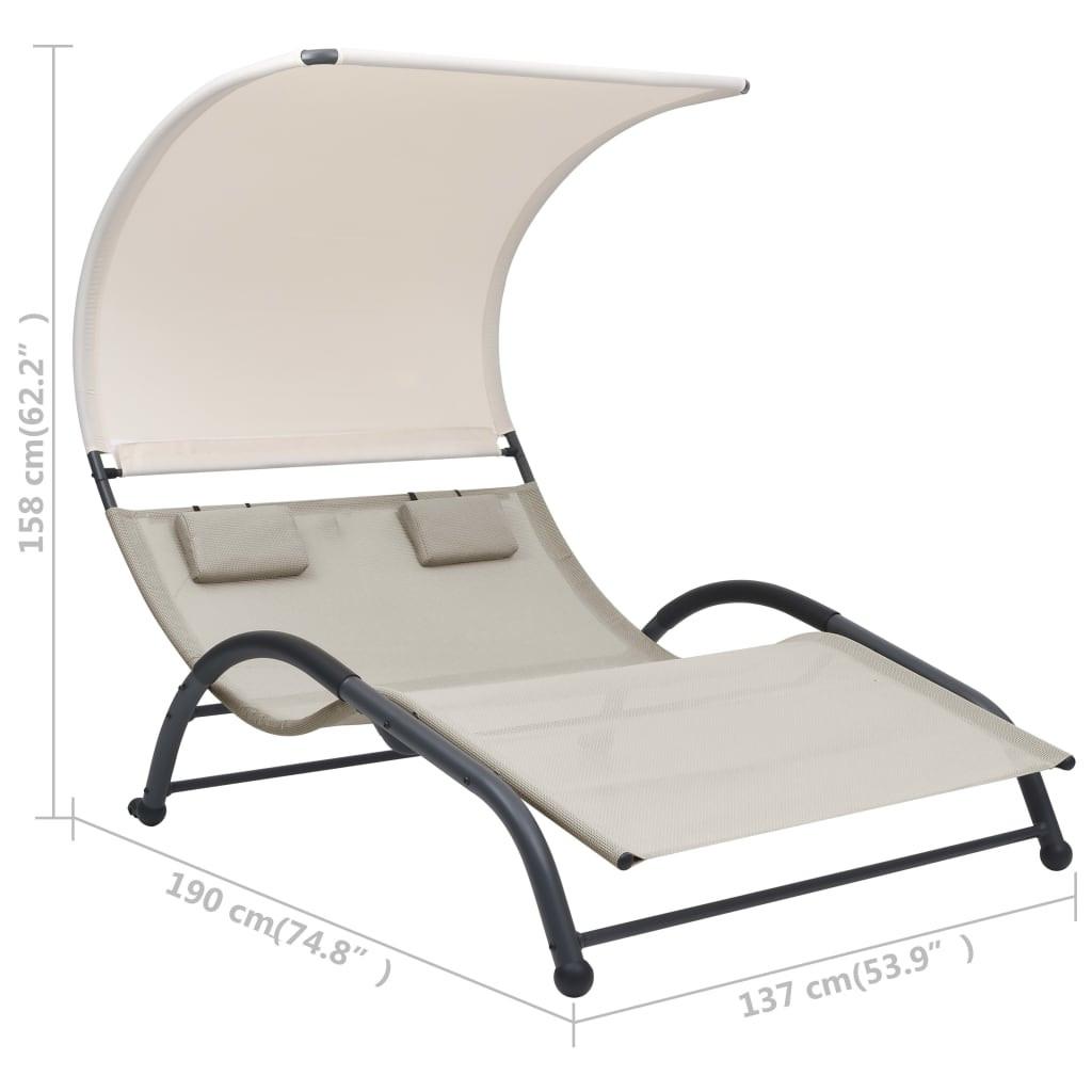 VidaXL Chaise longue acier  