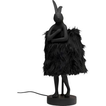 Lampe de table Animal Rabbit Fur noir or 50