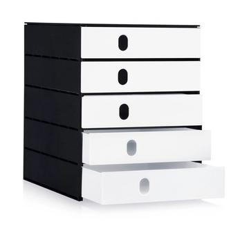 STYRO Schubladenbox PRO schwarz 8000.92 5 Fächer