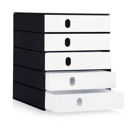 Styro STYRO Schubladenbox PRO schwarz 8000.92 5 Fächer  