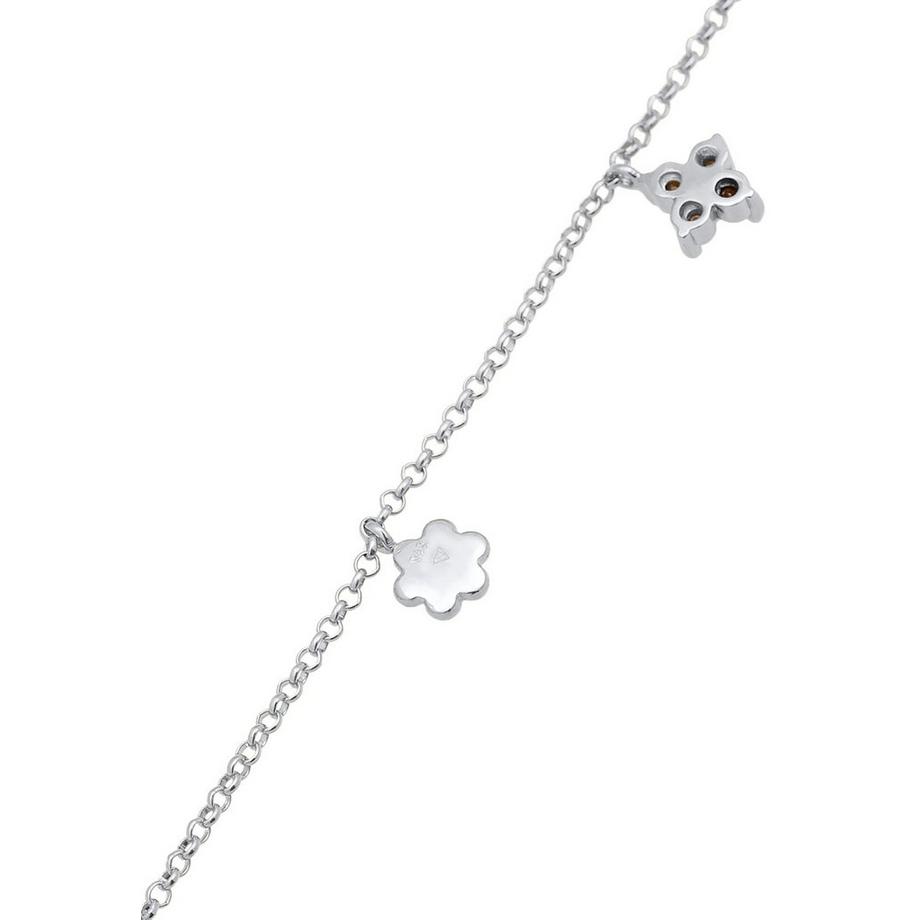 Elli  Collier Enfants Fleur Pendentif Avec Cristaux 