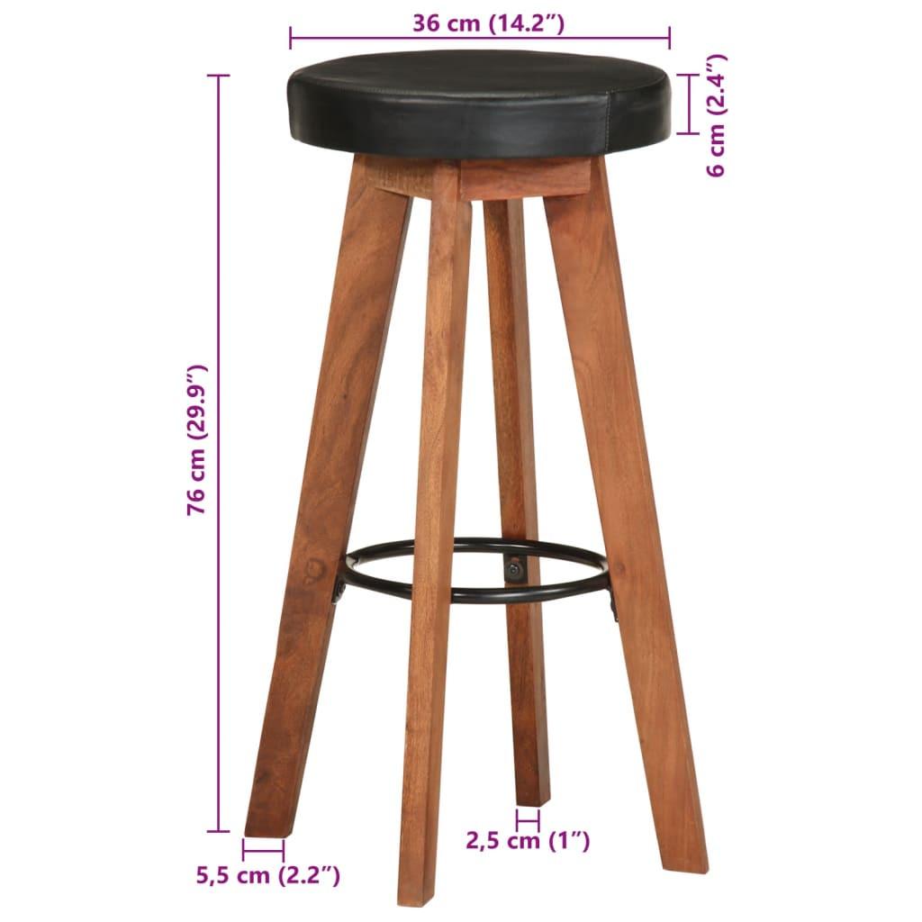 VidaXL Tabouret de bar bois d'acacia  