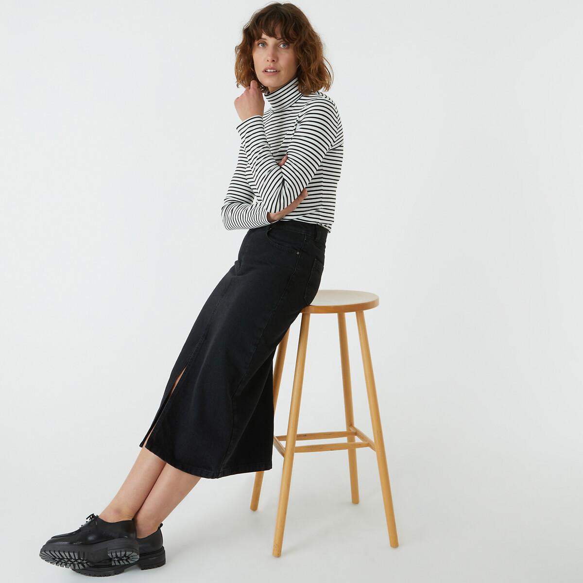 Image of Jeansrock Damen Schwarz 42