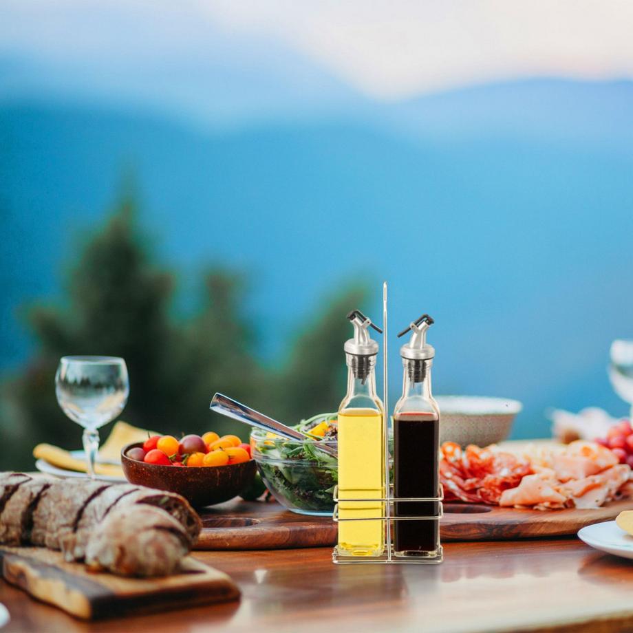 Northio  Ensemble huile et vinaigre avec support 