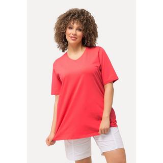 Ulla Popken  T-Shirt, A-Linie, V-Ausschnitt, Halbarm 