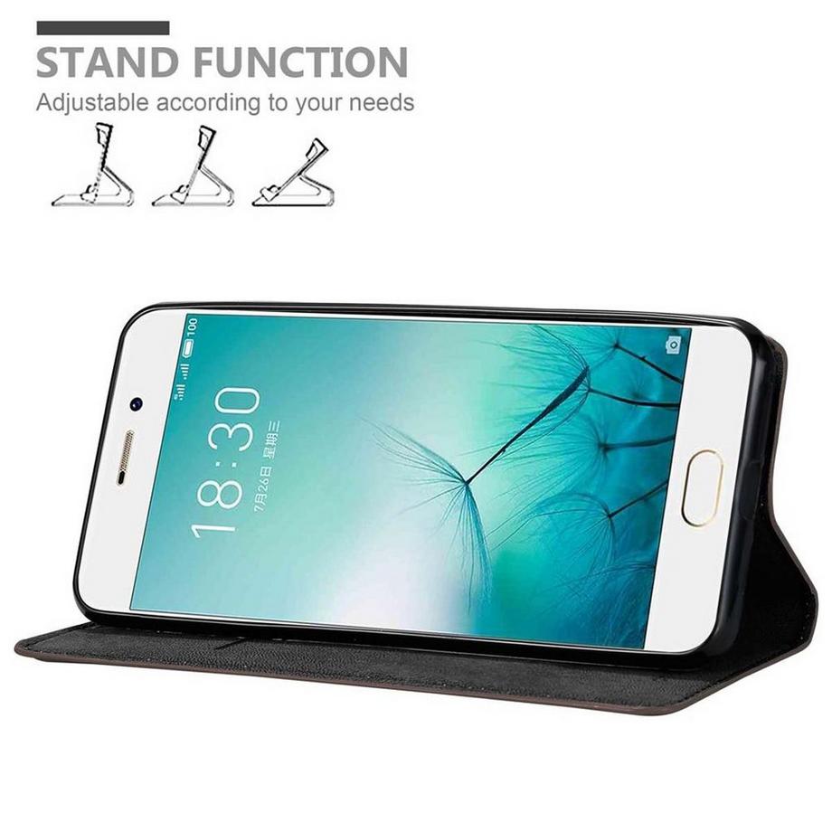 Cadorabo  Housse compatible avec MEIZU PRO 7 - Coque de protection avec fermeture magnétique, fonction de support et compartiment pour carte 