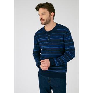 Damart  Gestreifter Jacquard-Pullover mit Polokragen 